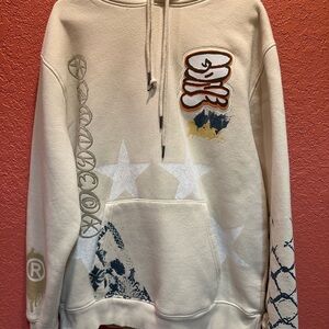Men's Cream Graphic Hoodie